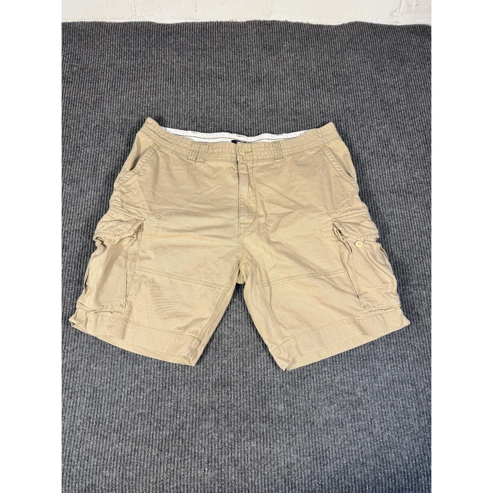 Polo Ralph Lauren Cargo Chino Shorts Mens 42 Khaki Baggy Relaxed Fit 11